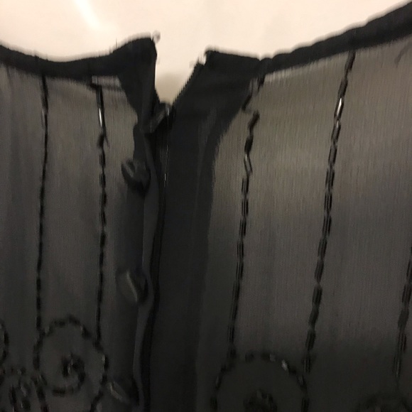 Evening beaded black dress women’s size 10 - Picture 8 of 10